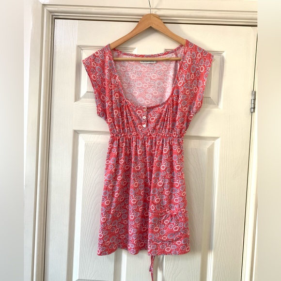 Pachamama Womens Top Size 2 Short Sleeve Tie Back UK 10 Summer Boho Holiday - Picture 2 of 8